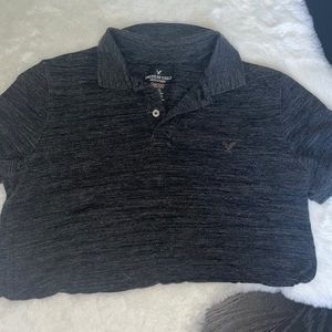 Heathered Black Polo AE